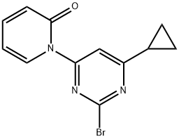 2-Bromo-4-(1H-pyridin-2-one)-6-cyclopropylpyrimidine Structure