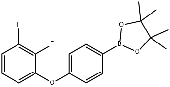 1,3,2-Dioxaborolane, 2-[4-(2,3-difluorophenoxy)phenyl]-4,4,5,5-tetramethyl- 结构式