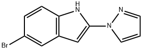 5-溴-2-(1H-吡唑-1-基)-1H-吲哚 结构式