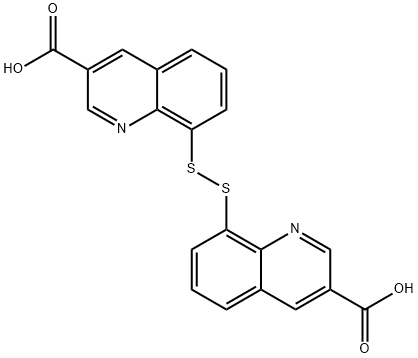 3-Quinolinecarboxylic acid, 8,8'-dithiobis- Structure