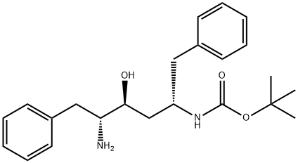 氨基甲酸N-[（1S，3S，4R）-4-氨基-3-羟基-5-苯基--1-（苯基甲基）戊基]-， 1,1-二甲基乙酯, 1414933-91-7, 结构式