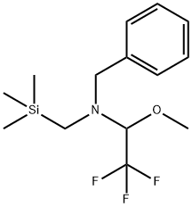 Benzenemethanamine, N-(2,2,2-trifluoro-1-methoxyethyl)-N-[(trimethylsilyl)methyl]- Structure