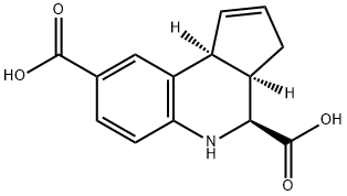 3H-Cyclopenta[c]quinoline-4,8-dicarboxylic acid, 3a,4,5,9b-tetrahydro-, (3aR,4S,9bS)- Structure