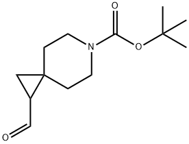 1-甲酰基-6-氮杂螺[2.5]辛烷-6-羧酸叔丁酯,1416176-10-7,结构式