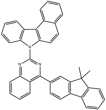 7-(4-(9,9-二甲基芴-2-基)喹唑啉-2-基)-7H-苯并[C]咔唑,1416566-76-1,结构式