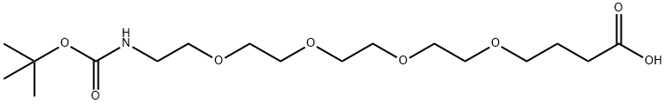 t-Boc-N-amido-PEG4-(CH2)3CO2H 化学構造式