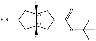 Cyclopenta[c]pyrrole-2(1H)-carboxylic acid, 5-aminohexahydro-, 1,1-dimethylethyl ester, (3aR,6aS)-rel-|(3AR,6AS)-5-氨基六氢环五[C]吡咯-2(1H)-羧酸叔丁酯