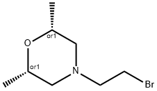 Morpholine,4-(2-bromoethyl)-2,6-dimethyl-,(2R,6S)-rel- 化学構造式