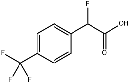 2-fluoro-2-[4-(trifluoromethyl)phenyl]acetic acid 化学構造式