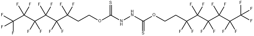 1,2-Hydrazinedicarbothioic acid, O1,O2-bis(3,3,4,4,5,5,6,6,7,7,8,8,8-tridecafluorooctyl) ester 化学構造式