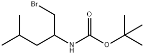 Carbamic acid, [1-(bromomethyl)-3-methylbutyl]-, 1,1-dimethylethyl ester (9CI) 化学構造式