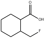 Cyclohexanecarboxylic acid, 2-(fluoromethyl)- Structure