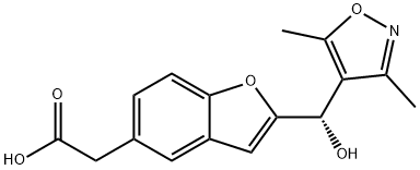 5-Benzofuranacetic acid, 2-[(S)-(3,5-dimethyl-4-isoxazolyl)hydroxymethyl]- Structure