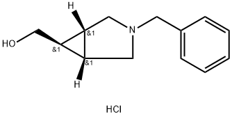 (1alpha,5alpha,6alpha)-3-Benzyl-3-azabicyclo[3.1.0]hexane-6-methanol Hydrochloride 化学構造式