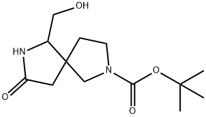 Racemic-Tert-Butyl 6-(Hydroxymethyl)-8-Oxo-2,7-Diazaspiro[4.4]Nonane-2-Carboxylate Struktur