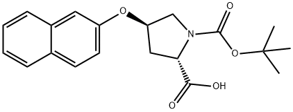 1,2-Pyrrolidinedicarboxylic acid, 4-(2-naphthalenyloxy)-, 1-(1,1-dimethylethyl) … Structure