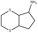 5H-Cyclopenta[b]-1,4-dithiin-5-amine, hexahydro-|六氢-2H-环戊二烯[B][1,4]二噻英-5-胺