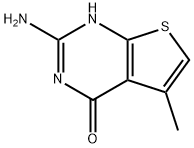 2-Amino-5-methylthieno[2,3-d]pyrimidin-4(1H)-one 化学構造式