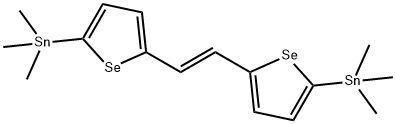 Stannane, 1,1'-[(1E)-1,2-ethenediyldi-5,2-selenophenediyl]bis[1,1,1-trimethyl- 化学構造式
