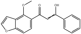 2-Propen-1-one, 3-hydroxy-1-(4-methoxy-5-benzofuranyl)-3-phenyl- Struktur