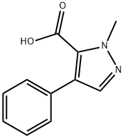1-Methyl-4-phenyl-1H-pyrazole-5-carboxylic acid, 142598-53-6, 结构式