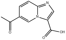 6-乙酰基咪唑并[1,2-A]吡啶-3-羧酸, 1426135-73-0, 结构式