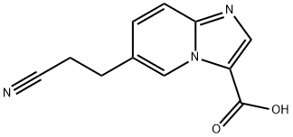 6-(2-氰基乙基)咪唑并[1,2-A]吡啶-3-羧酸, 1426136-19-7, 结构式