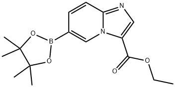 Ethyl 6-(4,4,5,5-tetramethyl-1,3,2-dioxaborolan-2-yl)imidazo[1,2-a]pyridine-3-carboxylate Structure
