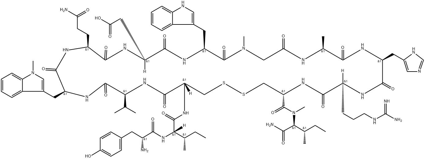 Compstatin analog peptide CP40 结构式