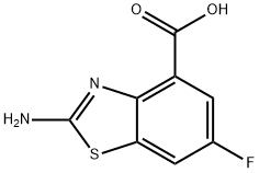 2-amino-6-fluoro-1,3-benzothiazole-4-carboxylic acid 结构式