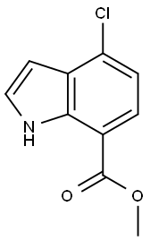 1H-Indole-7-carboxylic acid, 4-chloro-, methyl ester 化学構造式