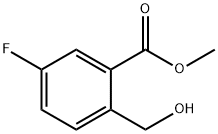 Benzoic acid, 5-fluoro-2-(hydroxymethyl)-, methyl ester 化学構造式