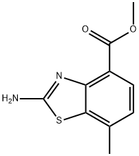 methyl 2-amino-7-methyl-1,3-benzothiazole-4-carboxylate,1427425-32-8,结构式