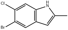 5-溴-6-氯-2-甲基-1H-吲哚, 1427454-01-0, 结构式