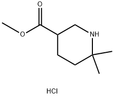 Methyl 6,6-dimethylpiperidine-3-carboxylate hydrochloride Structure