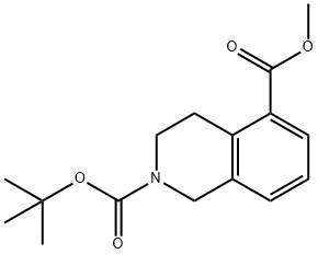 3,4-Dihydro-1H-isoquinoline-2,5-dicarboxylic acid 2-tert-butyl ester 5-methyl ester 结构式