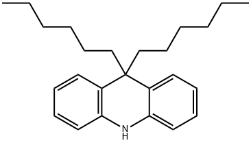 Acridine, 9,9-dihexyl-9,10-dihydro- Structure