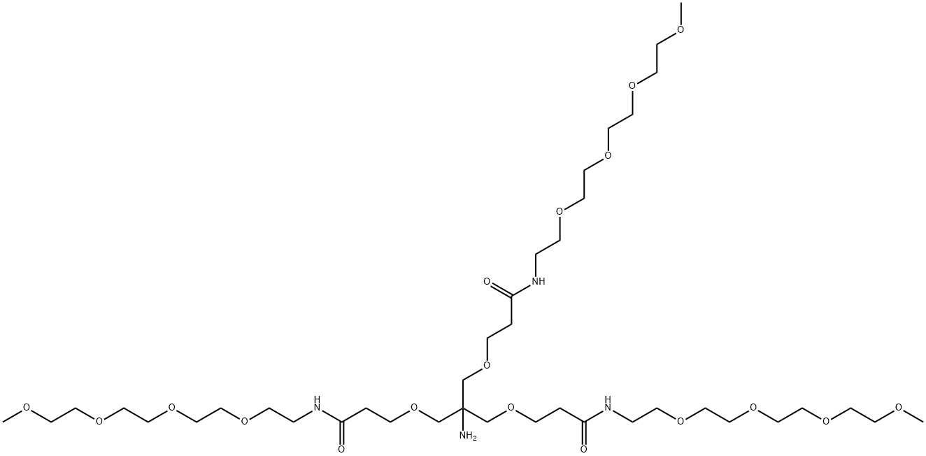 Amino-Tri-(m-PEG4-ethoxymethyl)-methane 结构式