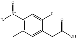 Benzeneacetic acid, 2-chloro-5-methyl-4-nitro- 化学構造式