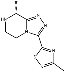 1,?2,?4-?Triazolo[4,?3-?a]?pyrazine, 5,?6,?7,?8-?tetrahydro-?8-?methyl-?3-?(3-?methyl-?1,?2,?4-?thiadiazol-?5-?yl)?-?, (8R)?- Structure