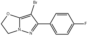 7-bromo-6-(4-fluorophenyl)-2,3-dihydropyrazolo[5,1-b]oxazole Struktur