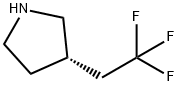 Pyrrolidine, 3-(2,2,2-trifluoroethyl)-, (3S)- 化学構造式