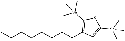 Stannane, 1,1'-(3-octyl-2,5-thiophenediyl)bis[1,1,1-trimethyl-,1430201-62-9,结构式