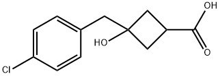 Cyclobutanecarboxylic acid, 3-[(4-chlorophenyl)methyl]-3-hydroxy- Structure