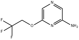 2-Pyrazinamine, 6-(2,2,2-trifluoroethoxy)-,1431654-74-8,结构式