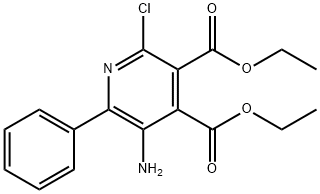 3,4-Pyridinedicarboxylic acid, 5-amino-2-chloro-6-phenyl-, 3,4-diethyl ester,143323-41-5,结构式