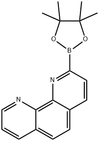 1,?10-?Phenanthroline, 2-?(4,?4,?5,?5-?tetramethyl-?1,?3,?2-?dioxaborolan-?2-?yl)?- 结构式