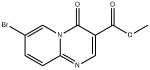 7-溴-4-氧代-吡啶并[1,2-A]嘧啶-3-羧酸甲酯 结构式