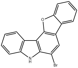 5H-Benzofuro[3,2-c]carbazole, 6-bromo- 化学構造式