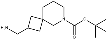 6-Azaspiro[3.5]nonane-6-carboxylic acid, 2-(aminomethyl)-, 1,1-dimethylethyl ester Struktur